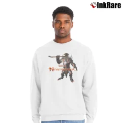 Men’s Dungeons And Dragons Neverwinter Style Graphic Crewneck Sweatshirt in white | Cozy Fabric, Clean Style