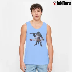 Men’s Dungeons And Dragons Neverwinter Style Graphic Tank Top in light blue | Breathable, Active-Friendly Design