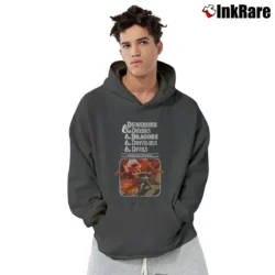 Men’s Dungeons Diners Dragons Drive Ins Dives Parody Pullover Hoodie in charcoal | Cozy, Durable, Modern Fit