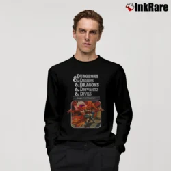 Men’s Dungeons Diners Dragons Drive Ins Dives Parody Long-Sleeve Shirt in black | Sleek, Lightweight, Year-Round Wear