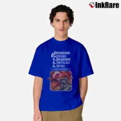 Men’s Dungeons Diners Dragons Drive Ins Dives Parody Classic T-Shirt in royal blue | Soft, Breathable Everyday Wear