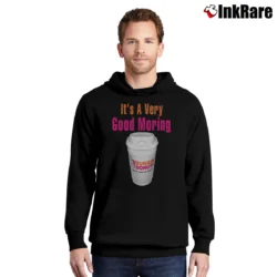 Men’s Dunkin Donuts Good Morning Pullover Hoodie in black | Cozy, Durable, Modern Fit