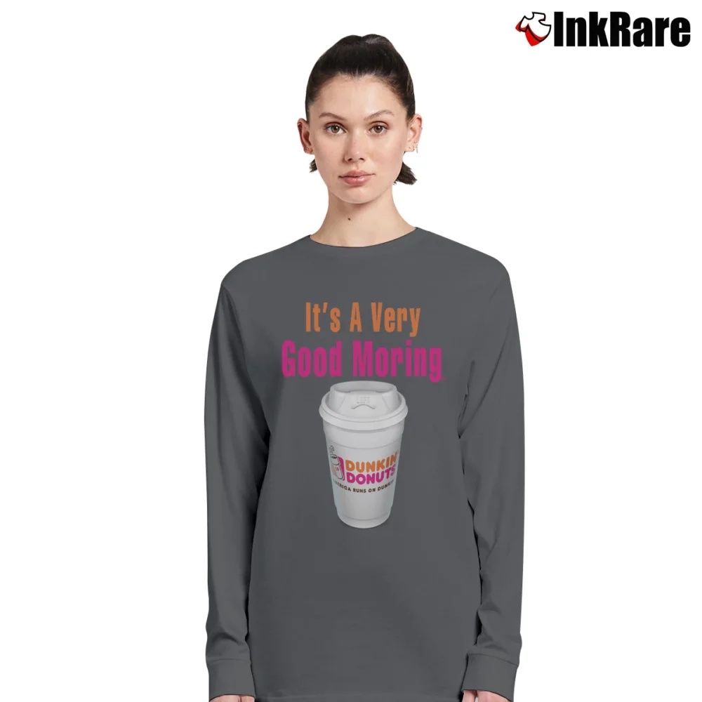 Women’s Dunkin Donuts Good Morning Long-Sleeve Top in charcoal | Sleek, Versatile, All-Season