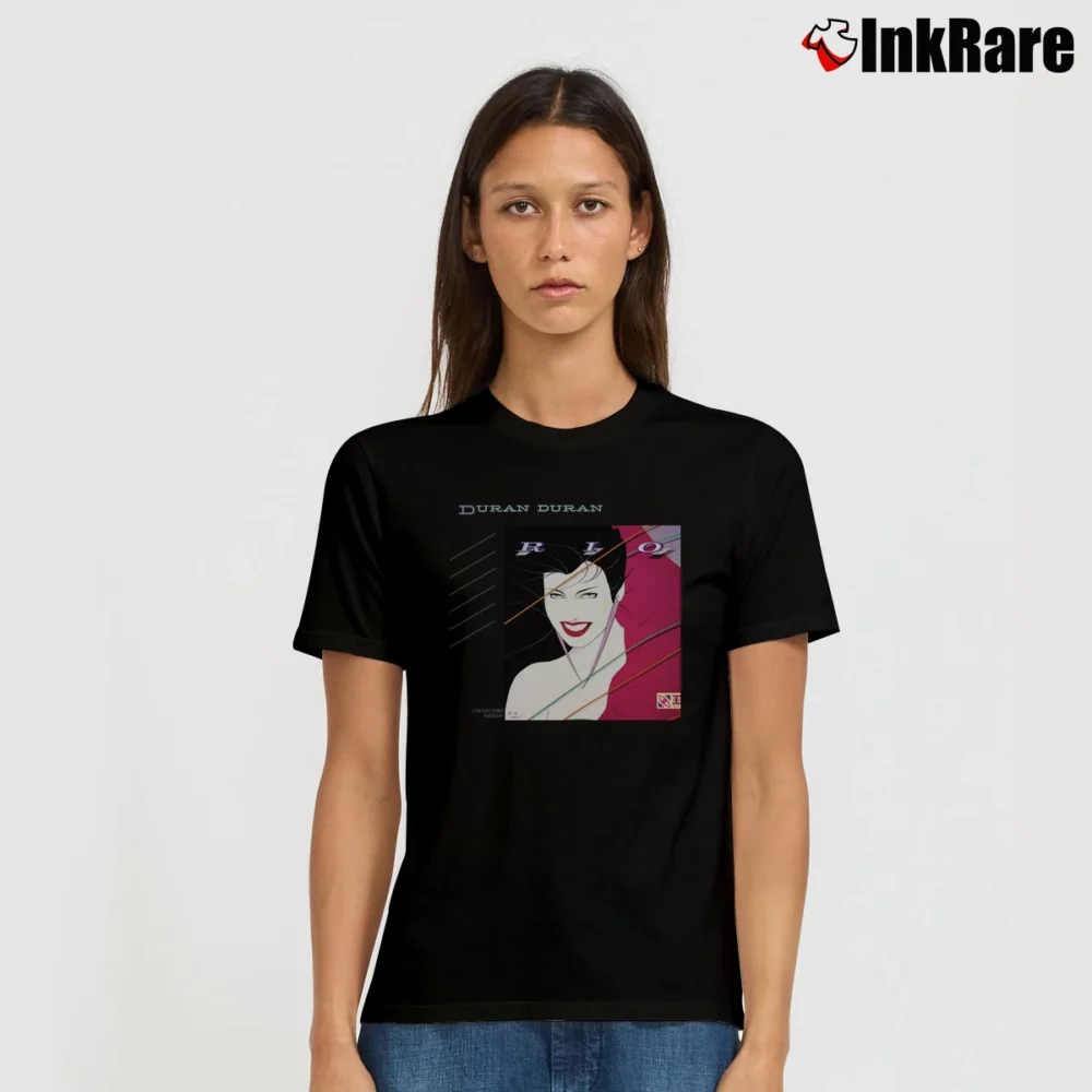 Women’s Duran Duran Rio Fashion Band Logo Signature T-Shirt in black | Soft, Flattering Fit