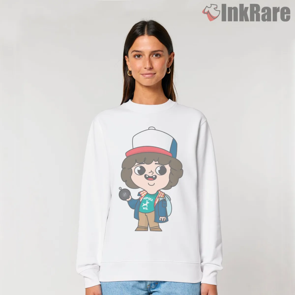 Dustin Henderson Chibi Cartoon Portrait Shirt Dustin Henderson Chibi Cartoon Portrait Shirt on graphic shirt for women graphic tee