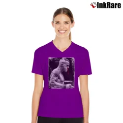 Women’s dustin poirier mma legend for UFC Fans V-Neck Tee in purple | Chic Neckline, Soft Texture