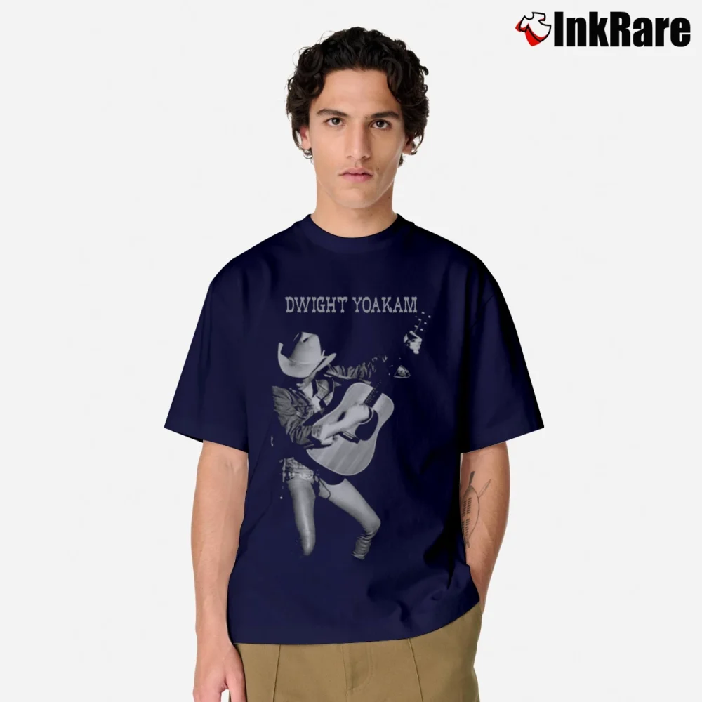 Men’s Dwight Yoakam Concert Country Music Classic T-Shirt in navy | Soft, Breathable Everyday Wear