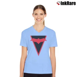 Women’s Earth 2 Thomas Wayne Batman Classic V-Neck Tee in light blue | Chic Neckline, Soft Texture