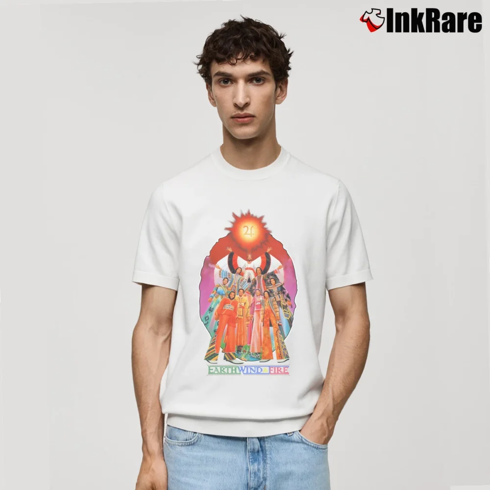 Men’s Earth Wind And Fire Let's Groove Music Classic T-Shirt in white | Soft, Breathable Everyday Wear