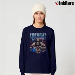Women’s earthquake john tenta bootleg for Classic Wrestling Fans Long-Sleeve Top in navy | Sleek, Versatile, All-Season