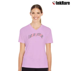 Women’s Easy Rider Redone Retro V-Neck Tee in light pink | Chic Neckline, Soft Texture