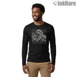Eat Your Protein Titan Gym Shirt on black long sleeve shirt for men graphic tee