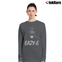 Women’s Eazy E Hip Hop Rap Icon Graphic Long-Sleeve Top in charcoal | Sleek, Versatile, All-Season