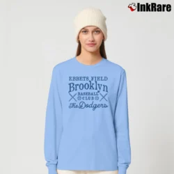 Women’s Ebbets Field Dodgers Long-Sleeve Top in light blue | Sleek, Versatile, All-Season