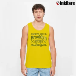 Men’s Ebbets Field Dodgers Tank Top in yellow | Breathable, Active-Friendly Design