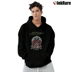 Men’s Ed Hardy Christian Audigier Tiger Logo Pullover Hoodie in black | Cozy, Durable, Modern Fit