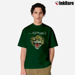 Men’s Ed Hardy Tiger Tattoo Graphic Classic T-Shirt in forest green | Soft, Breathable Everyday Wear