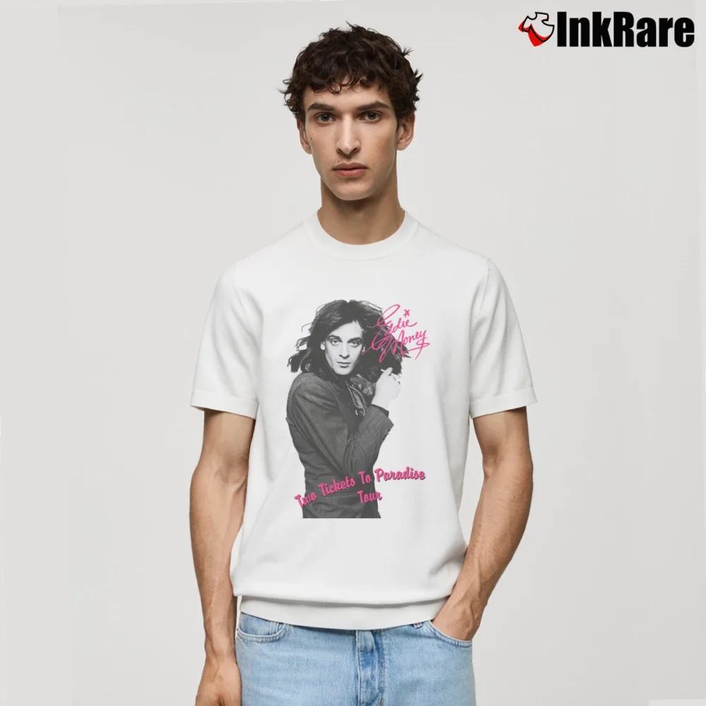 Men’s Eddie Money Rock Graphic Classic T-Shirt in white | Soft, Breathable Everyday Wear