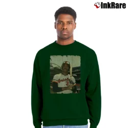 Men’s Eddie Murray Baltimore Orioles for Baseball Fans Crewneck Sweatshirt in forest green | Cozy Fabric, Clean Style