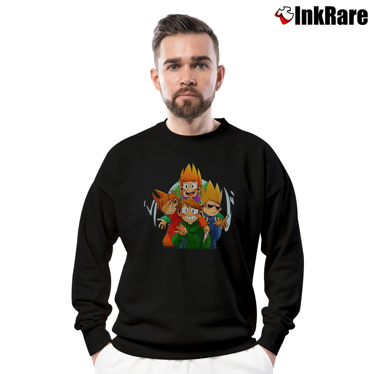 Eddsworld Basic Men’s Crewneck Sweatshirt in black – Soft & Durable Men’s Eddsworld Basic Crewneck Sweatshirt in black | Cozy Fabric, Clean Style
