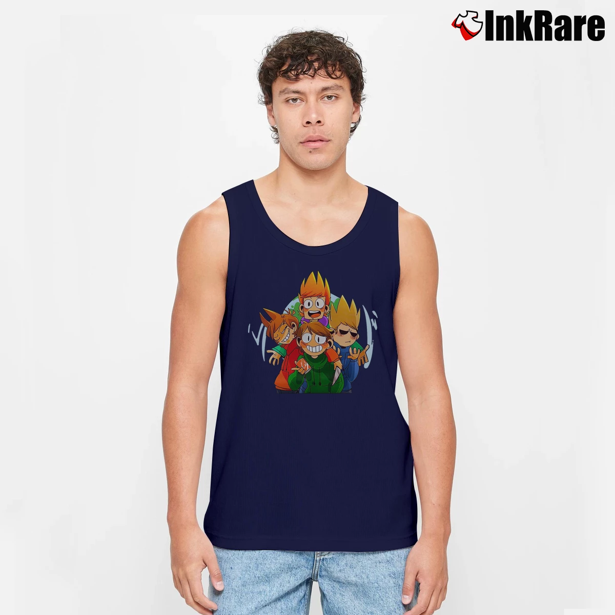 Eddsworld Basic Men’s Performance Tank in navy – Lightweight Comfort Men’s Eddsworld Basic Tank Top in navy | Breathable, Active-Friendly Design