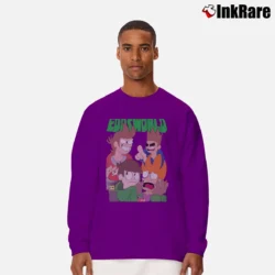 Men’s Eddsworld The End Long-Sleeve Shirt in purple | Sleek, Lightweight, Year-Round Wear