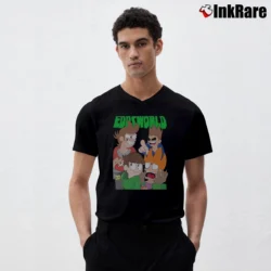 Men’s Eddsworld The End V-Neck Tee in black | Sharp, Breathable, Everyday Staple
