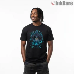 Edward And Alphonse Elric Blue Energy Bond Anime Shirt on black short sleeve shirt for men graphic tee