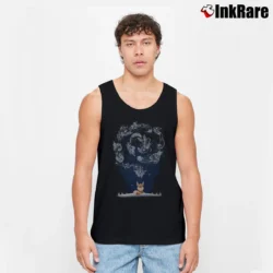 Men’s Eevee Evolutions Starry Night Pokemon Tank Top in black | Breathable, Active-Friendly Design