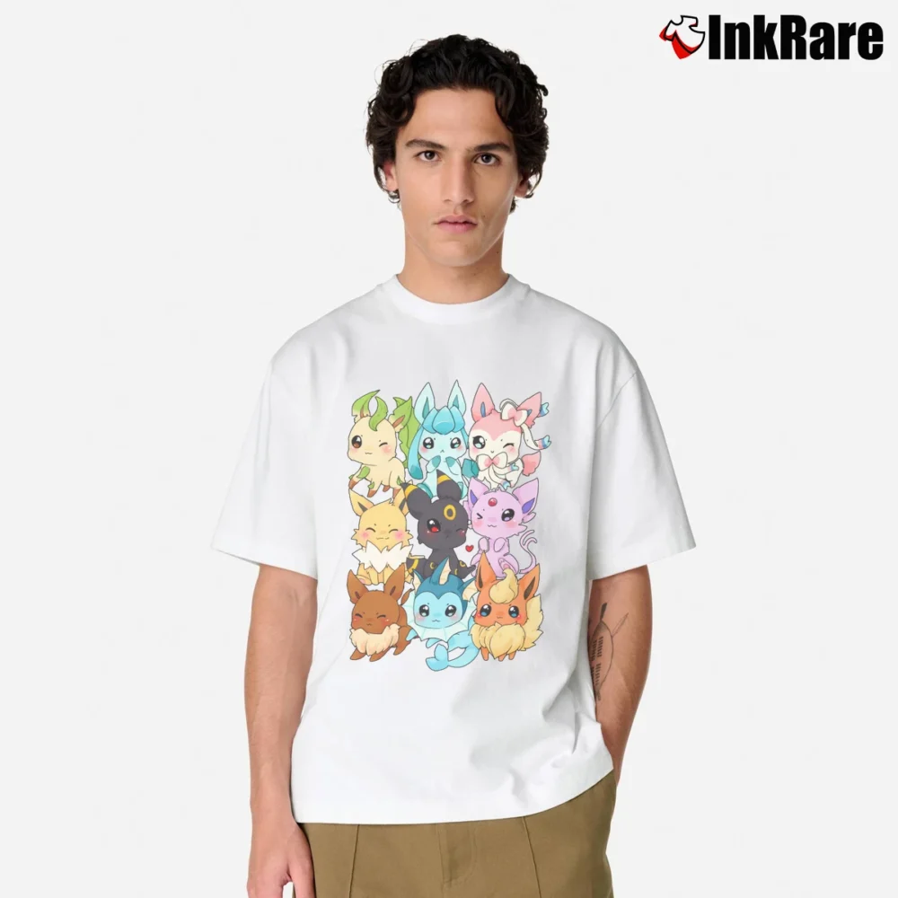 Men’s Eevee Evolutions Classic T-Shirt in white | Soft, Breathable Everyday Wear