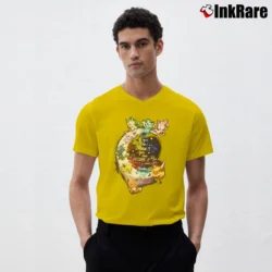 Men’s Eevee If You Can Dream It You Can Become It Pokemon Evolution V-Neck Tee in yellow | Sharp, Breathable, Everyday Staple