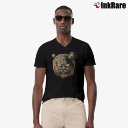 Men’s Ego The Living Planet Marvel In Orbit V-Neck Tee in black | Sharp, Breathable, Everyday Staple