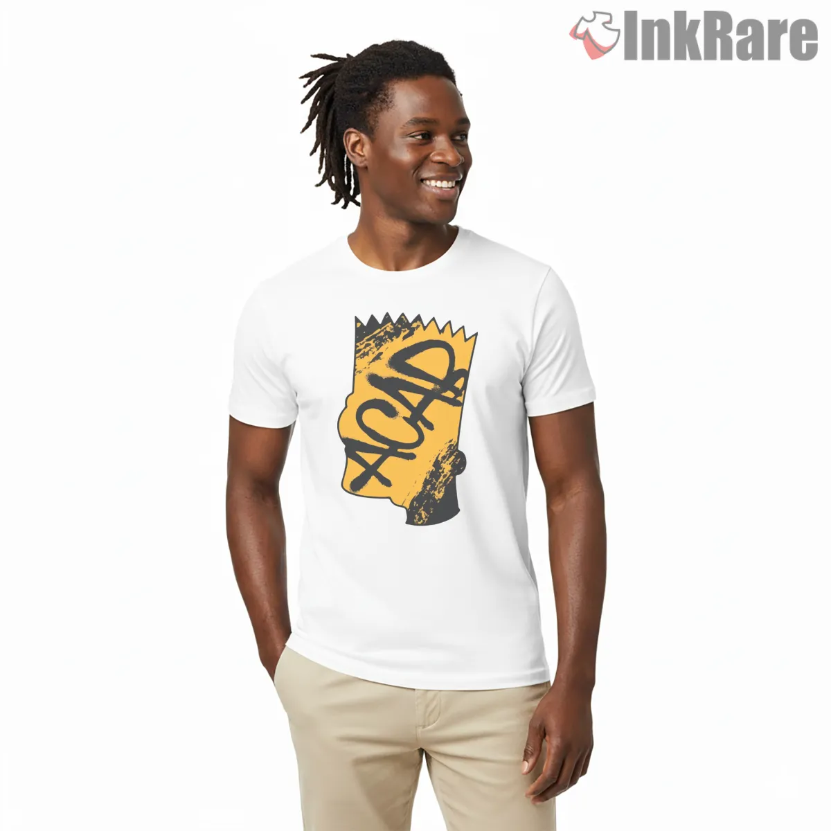 El Barto Graffiti Street Art Bart Tag Shirt on white short sleeve shirt for men graphic tee