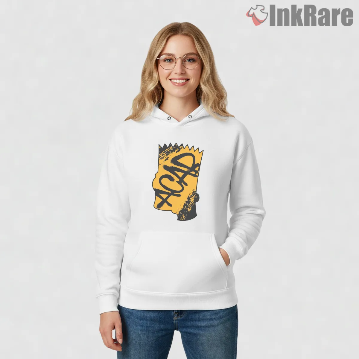 El Barto Graffiti Street Art Bart Tag Hoodie White El Barto Graffiti Street Art Bart Tag Shirt on white hoodie for women graphic tee