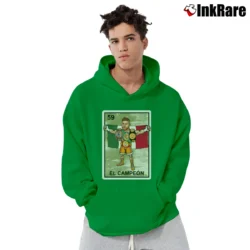 Men’s El Campeon Canelo Alvarez Champion for Boxing Fans Pullover Hoodie in irish green | Cozy, Durable, Modern Fit