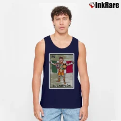 Men’s El Campeon Canelo Alvarez Champion for Boxing Fans Tank Top in navy | Breathable, Active-Friendly Design