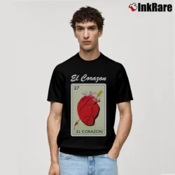 Men’s El Corazon Mexican Lottery Classic T-Shirt in black | Soft, Breathable Everyday Wear