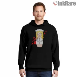 Elle Driver Kokeshi Doll Blood Splatter Kill Bill Shirt on black hoodie for men graphic tee