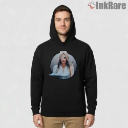 Elle Driver Nurse Portrait Stylized Kill Bill Shirt on black hoodie for men graphic tee