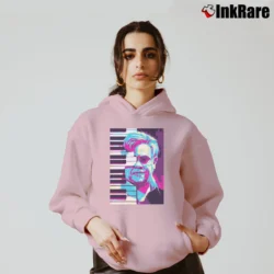 Women’s Elton John The Rocket Man Cozy Hoodie in light pink | Warm, Structured, Stylish