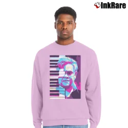 Men’s Elton John The Rocket Man Crewneck Sweatshirt in light pink | Cozy Fabric, Clean Style
