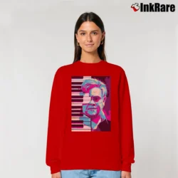 Women’s Elton John The Rocket Man Relaxed Sweatshirt in red | Soft, Laid-Back Vibe
