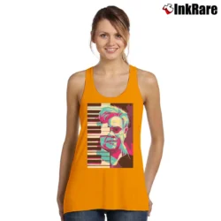 Women’s Elton John The Rocket Man Tank Top in orange | Lightweight, Movement-Friendly
