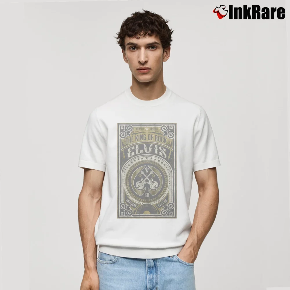 Men’s Elvis 60 Years American Legend Classic T-Shirt in white | Soft, Breathable Everyday Wear