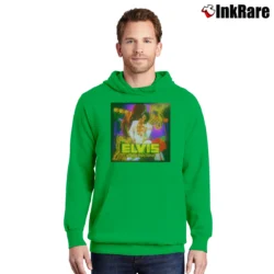 Men’s Elvis Presley Aloha From Hawaii Pullover Hoodie in irish green | Cozy, Durable, Modern Fit