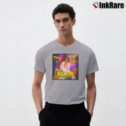 Men’s Elvis Presley Aloha From Hawaii V-Neck Tee in sport grey | Sharp, Breathable, Everyday Staple