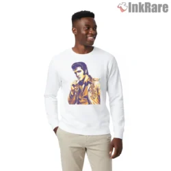 Elvis Presley Golden Vintage Illustration Shirt on graphic shirt for men graphic tee