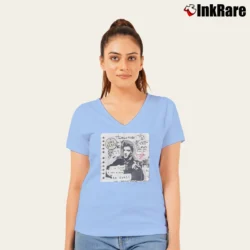 Women’s Elvis Presley Heartbreak Hotel V-Neck Tee in light blue | Chic Neckline, Soft Texture