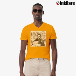 Men’s Elvis Presley Heartbreak Hotel V-Neck Tee in orange | Sharp, Breathable, Everyday Staple