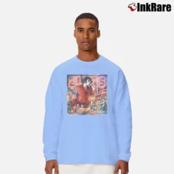 Men’s Elvis Presley King Of The Jingle Long-Sleeve Shirt in light blue | Sleek, Lightweight, Year-Round Wear